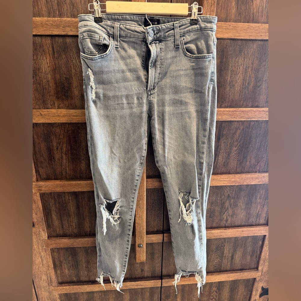 Joe's Jeans Light Grey Distressed Skinny Jeans